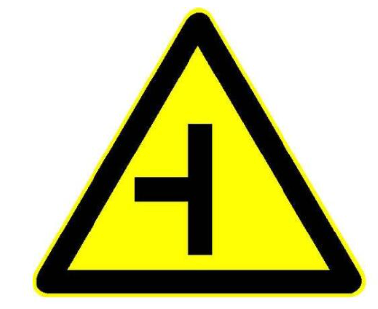 High-Quality T Intersection Sign for Enhanced Road Safety