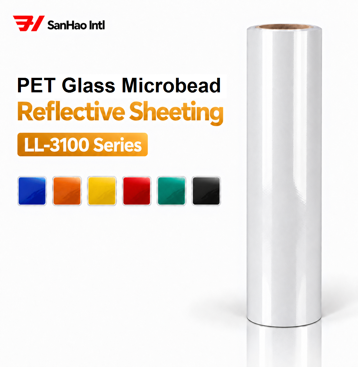 LL3100 Advertisement-grade Glass Microbead Prismatic Reflective Film