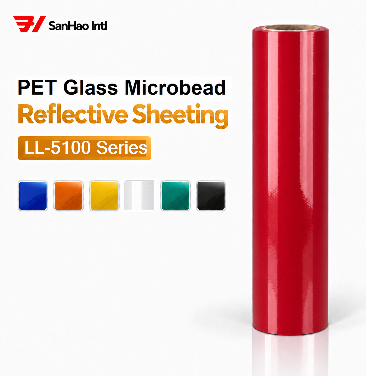 LL5100 Commercial-grade Glass Microbead Prismatic Reflective Film