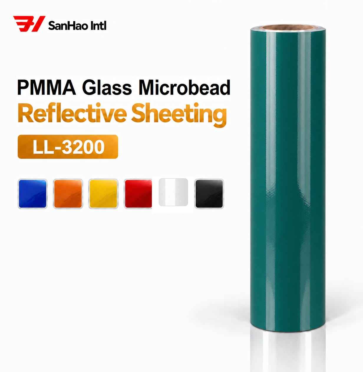 LL3200 Advertising Grade PPMA Glass Microbead Reflective Film
