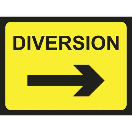 High-Quality Diversion Route Sign for Safe Navigation