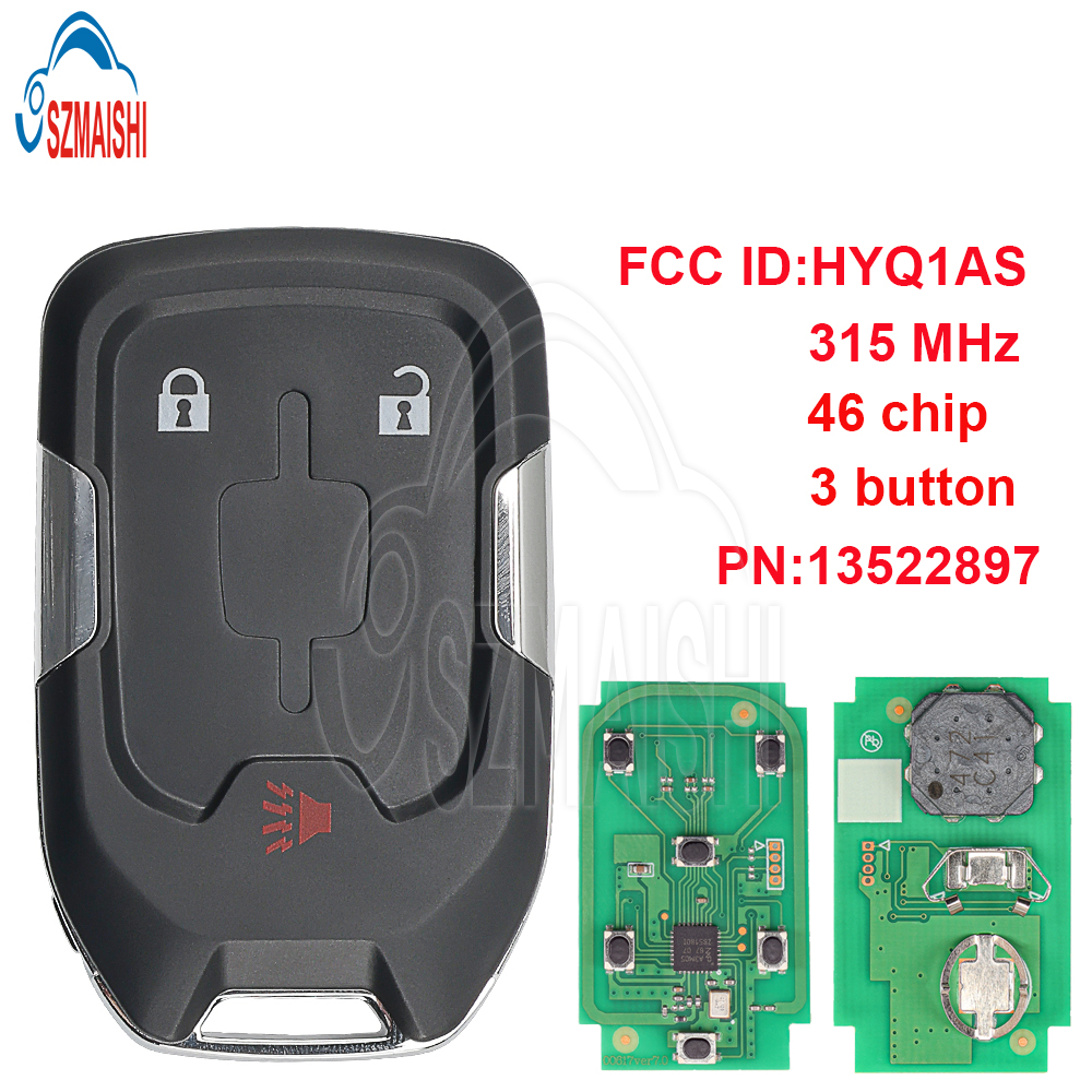 For 2021-2024 GMC Terrain / 3-Button Smart Key / PN: 13522897 / FCC ID:HYQ1AS