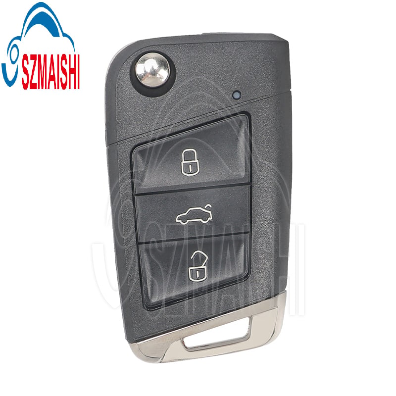 For VW MQB 3-Button 433MHz Keyless Go Smart Key HU66 Blade Aftermarket Replacement