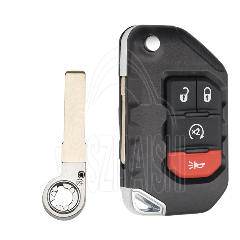 For 2018-2024 Jeep Wrangler Gladiator 4-Button Smart Flip Key 68416784AA OHT1130261 SIP22 Aftermarket