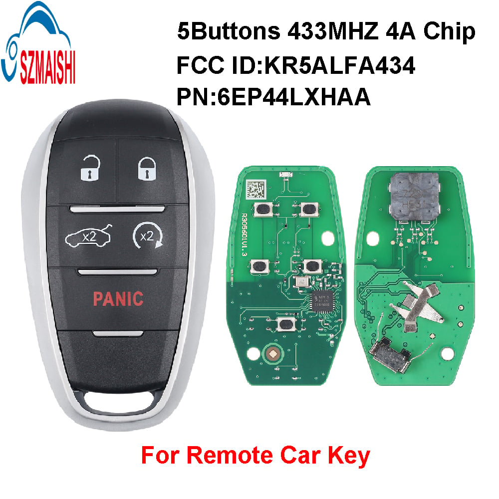 SZMAISHI Car Remote Key for 2017-2021 Alfa Romeo Giulia Stelvio / 5-Button Smart Key / PN: 6EP44LXHAA / KR5ALFA434 Aftermarket Wholesale Car Key