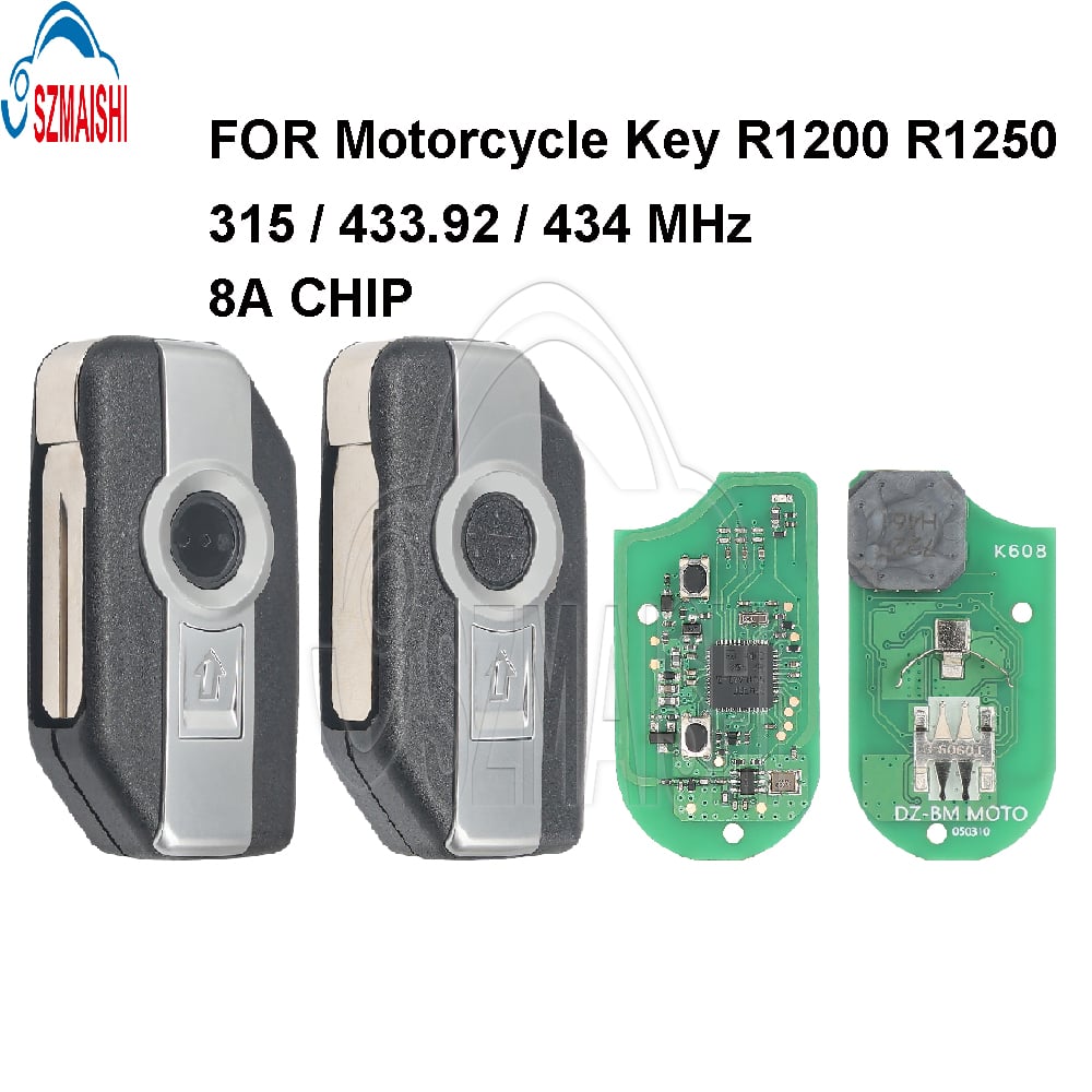 SZMAISHI Motorcycle Remote Key 8A Chip FSK 315/433.92/434 MHz KEYDIY DZ-BM PCB For BMW Motorcycle R1200 R1250 K1600 F750GS