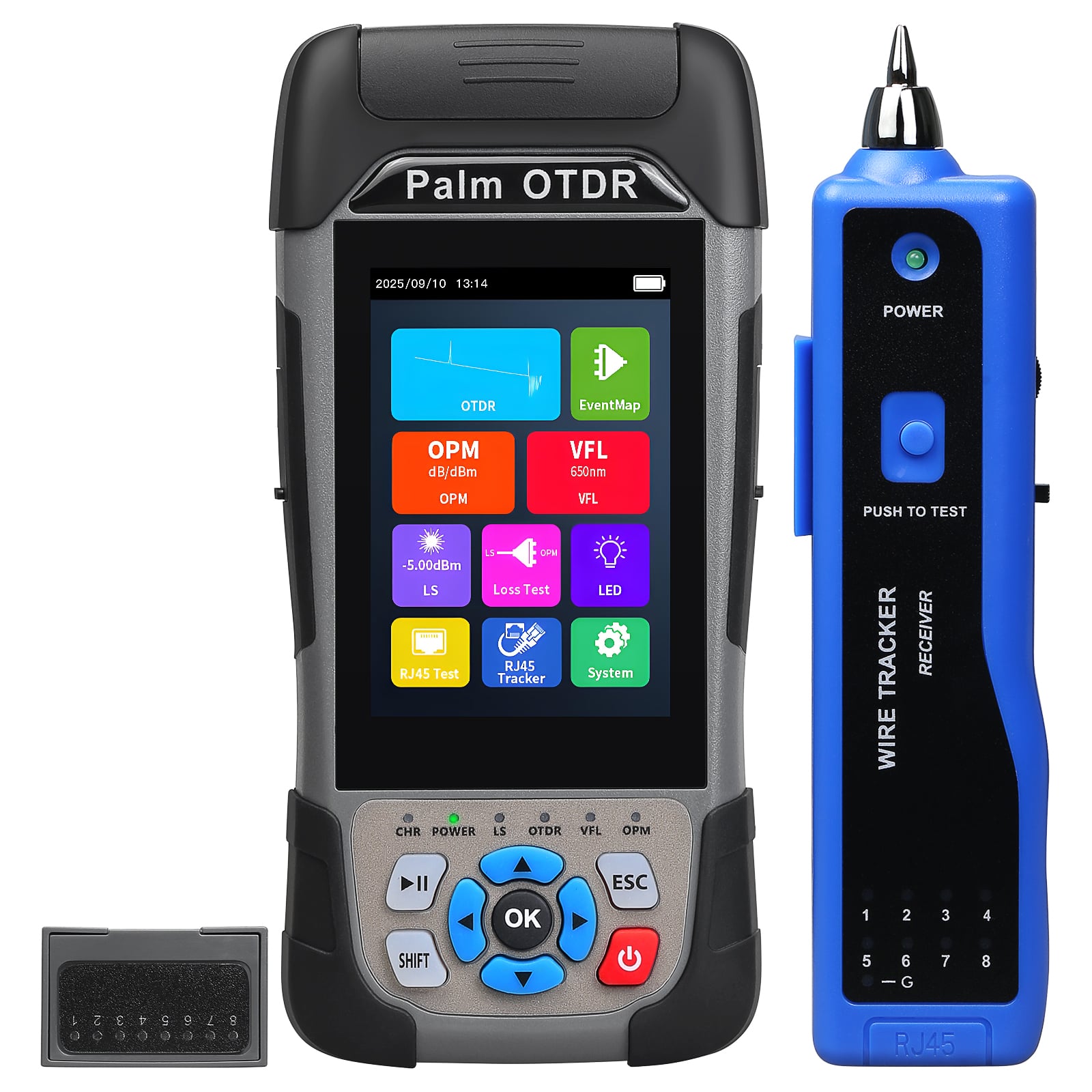 OTDR ऑप्टिकल टाइम डोमेन रिफ्लेक्टोमीटर KP600 UPC/APC पोर्ट फाइबर लंबाई ब्रेकपॉइंट टेस्टर 90KM