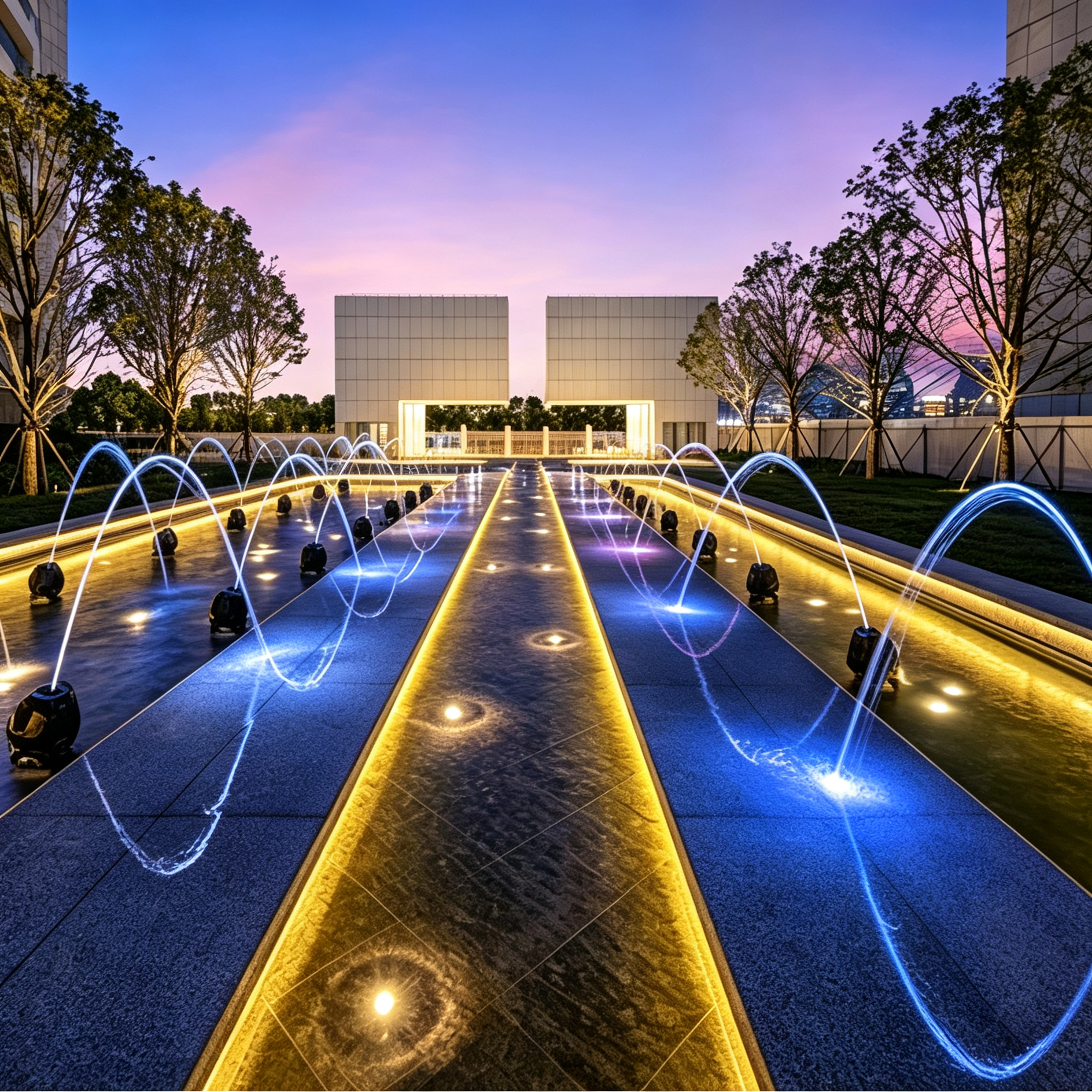 Jumping Jet Fountain – Commercial Interactive Water Display