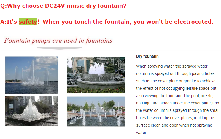 DMX512 Plastic Fountain Pump Low Voltage for Music Shows