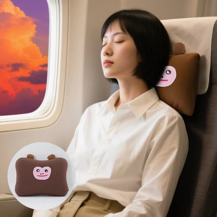 Ergonomic Airplane Memory Foam Orthopedic Travel Cervical Pillow Neck Support for Comfortable Journey