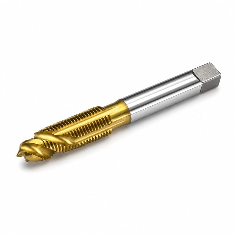 AMSUO Spiral-Point (Gun) Taps — HSS-E Cobalt, TiN Coated, UNC/UNF Inch Series, for Through Holes
