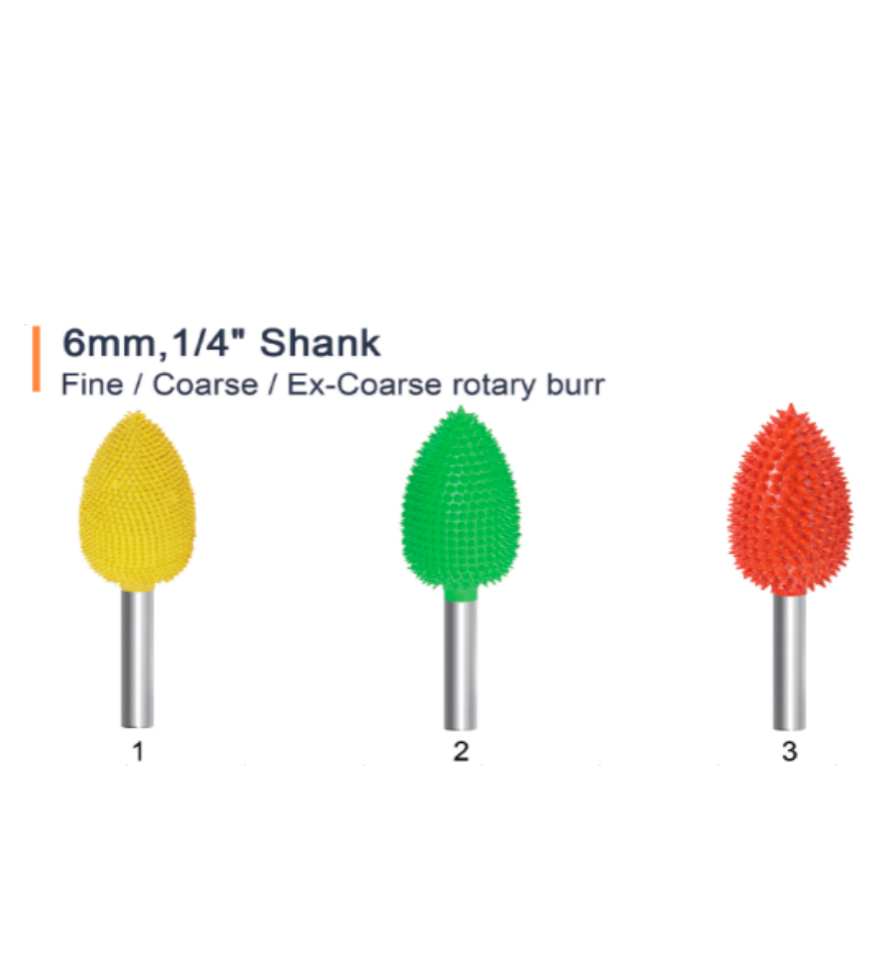 AMSUO Sphere Burrs — 14–15.5 mm, Fine/Coarse/Ex-Coarse