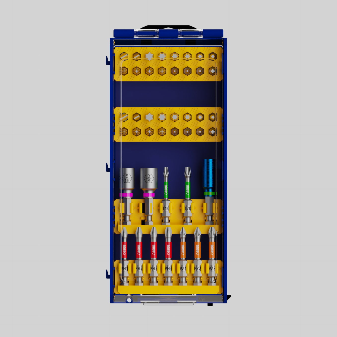 AMSUO 44-Piece Power Tool Set — Bits, Sockets & Nut Drivers