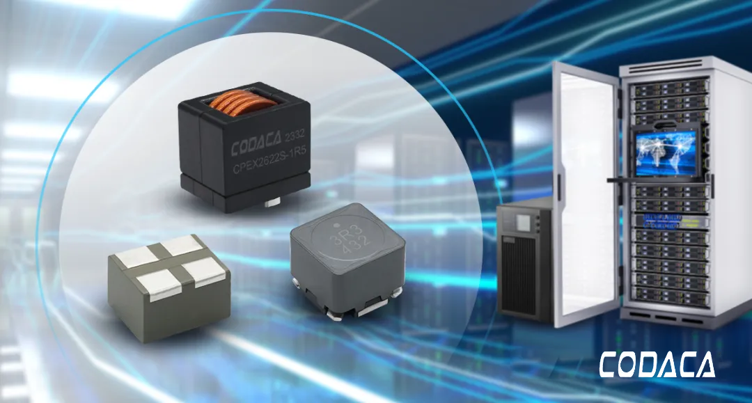 Codaca 's Surface mount power inductors help improve the energy efficiency of data center power systems
