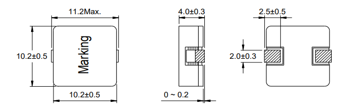 high current power inductor CSBA1040 size