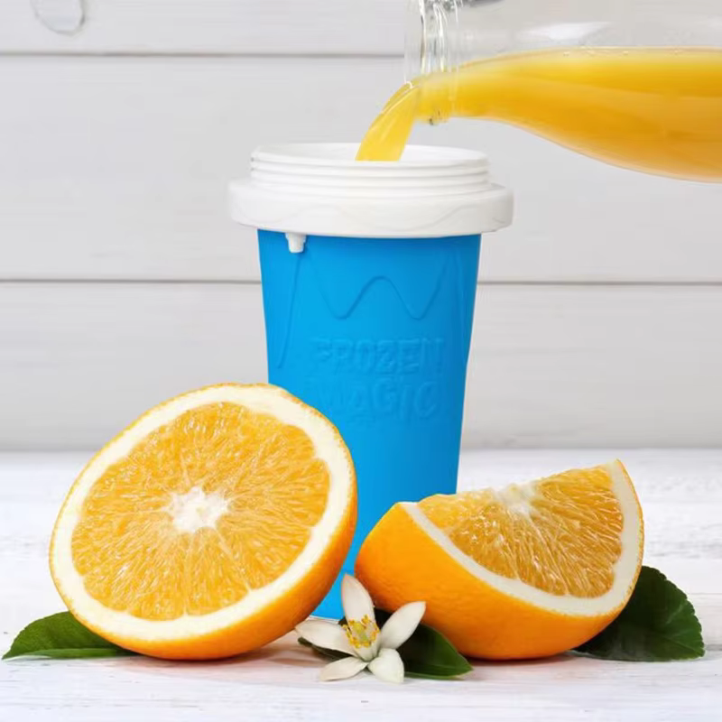 350ml Quick-frozen Smoothies Durable Ice Cream Squeeze Quick Cooling Milkshake Bottle Smoothie Slushee Slush Maker Cup factory