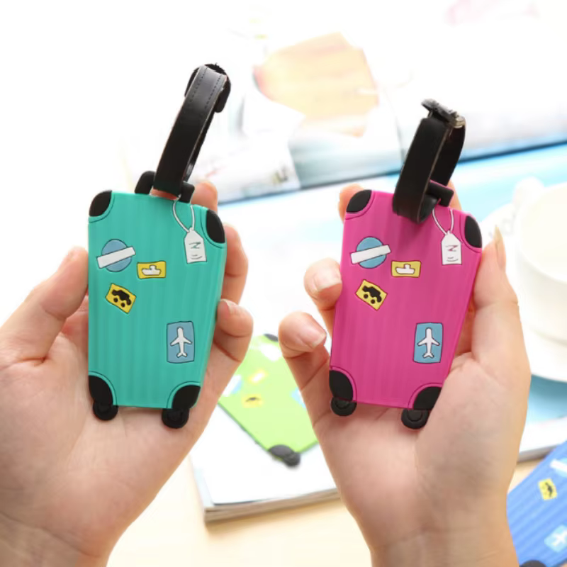 Oem Wholesale Soft Pvc Rubber Custom Package Travel Clear Luggage Tag Pvc for Children School Bag Tortoise supplier