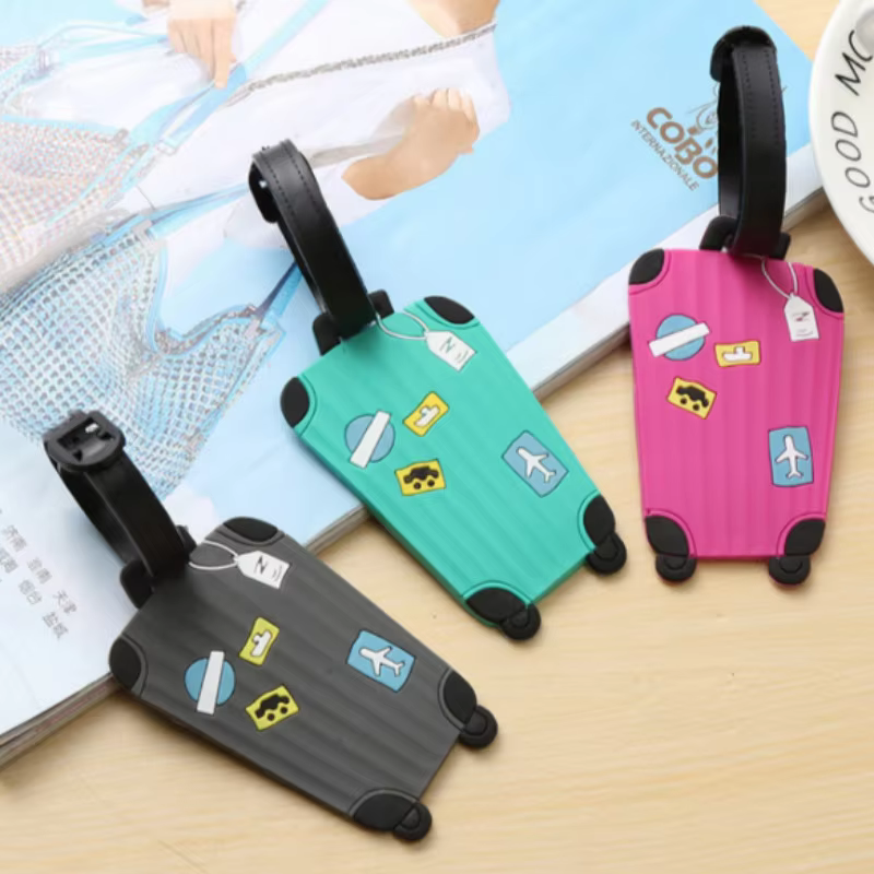 Oem Wholesale Soft Pvc Rubber Custom Package Travel Clear Luggage Tag Pvc for Children School Bag Tortoise manufacture