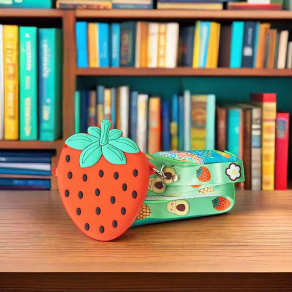 Japan Style Mini Fruit Custom Children Kids' Cute Girl Cartoon Pouch Purse Shoulder Handbags Beatiful Shoulder Bags for Kids details