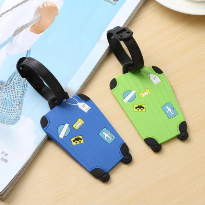 Oem Wholesale Soft Pvc Rubber Custom Package Travel Clear Luggage Tag Pvc for Children School Bag Tortoise supplier