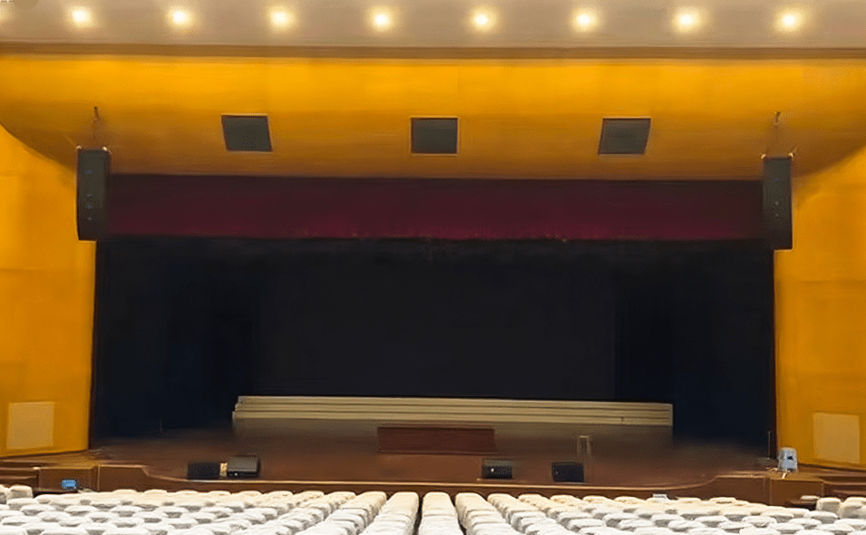 The sound system enhances the exceptional acoustics of the Côte d'Ivoire auditorium