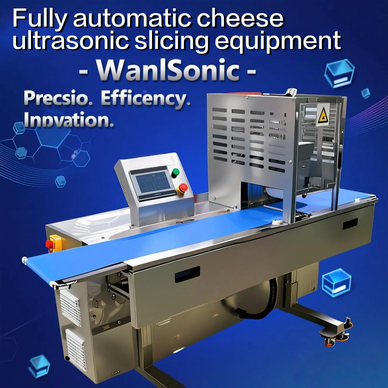Fully automatic cheese ultrasonic slicing equipment