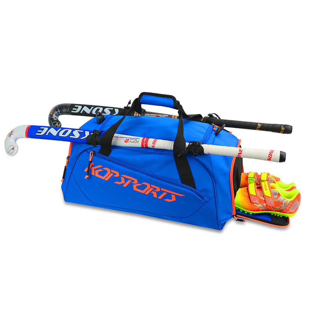 KOP OEM Newest Waterproof Custom Field Hockey Lacrosse Duffel Stick Bag for Youth Player with Large Compartment and Shoes Pocket