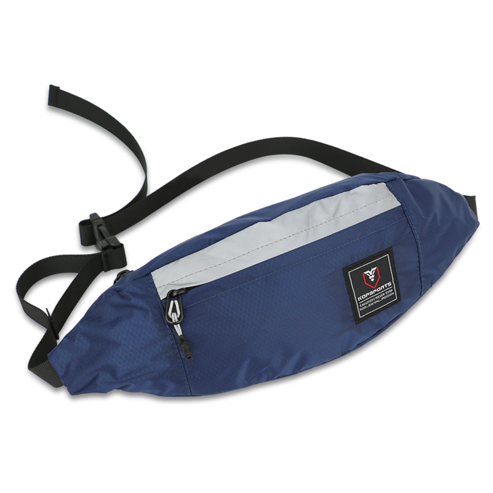 Nueva llegada: bolsa de cintura ligera KOP OEM para uso casual diario y deportes al aire libre, con correa ajustable y tejido dobby resistente a rasgones
