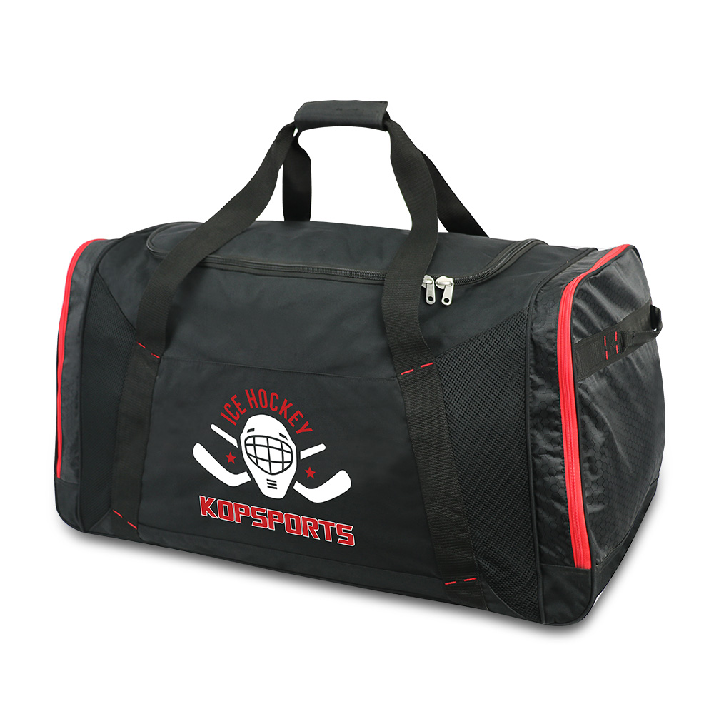 KOP OEM Customized New Arrival Durable Rip-stop Polyester Ice Hockey Duffel Bag for Youth Players with Vented Compartment