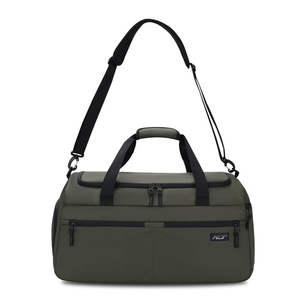 KOP OEM Waterproof New Design Premium PU Leather Sports Gym Fitness Duffel Bag for Travel with Shoes Compartment