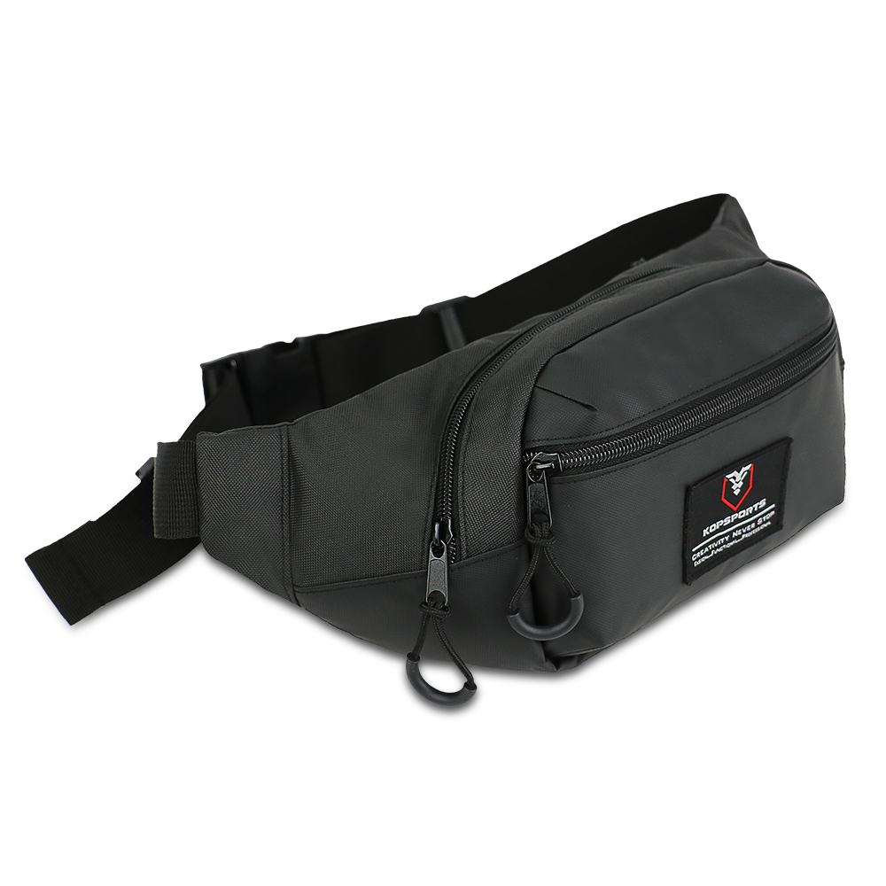 Funda tipo riñonera resistente al agua con marca OEM KOP, personalizable para hombre y mujer, con correa ajustable y bolsillos adicionales