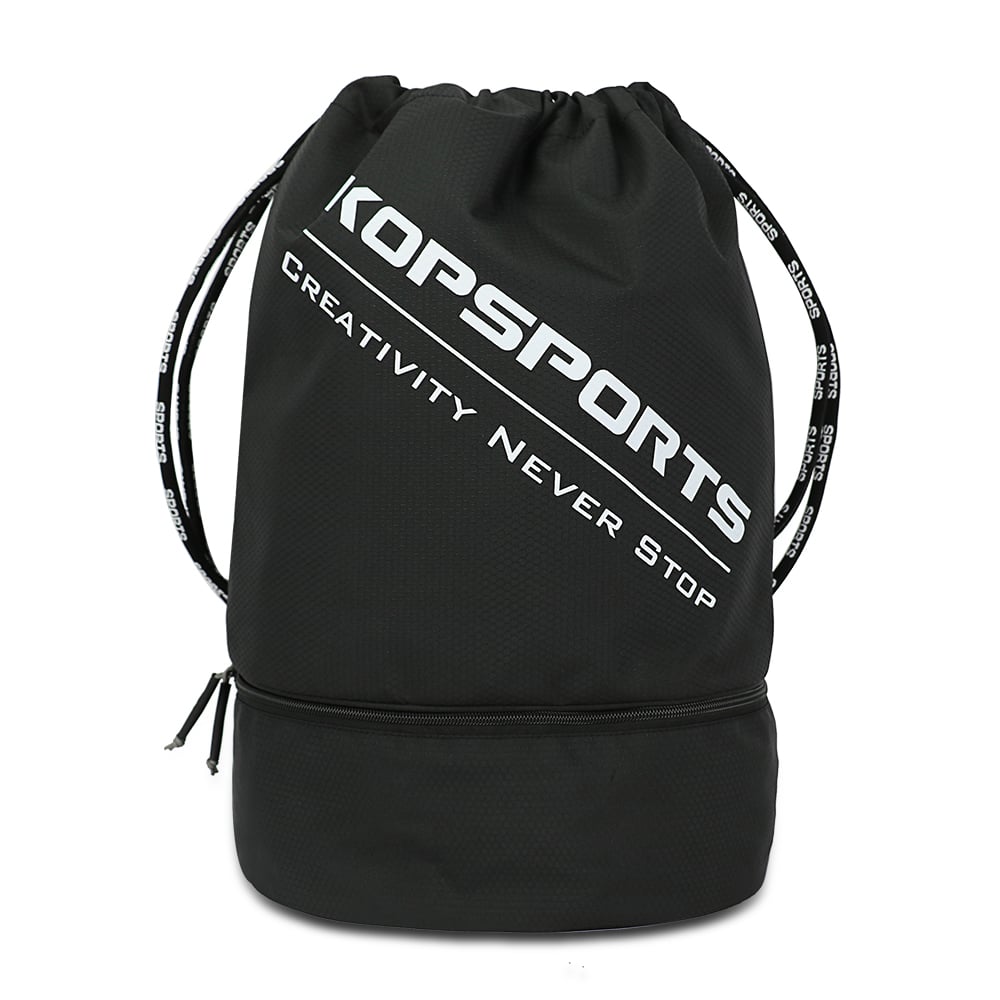 KOP OEM Custom Logo Premium Rip-stop Diamond Dobby Drawstring Backpack Bag with Nylon String Closure for GYM Training & Travel