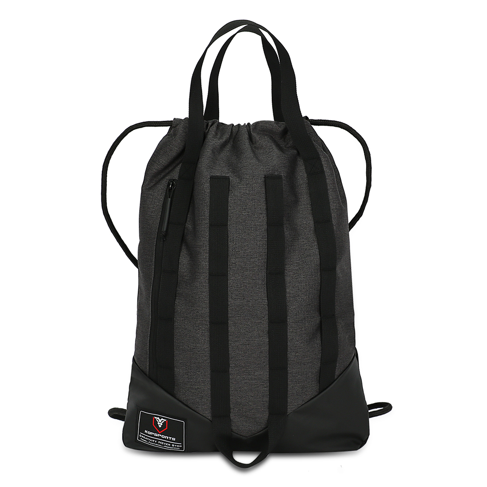 KOP OEM New Arrival Durable Polyester Drawstring Pouch Backpack Bag for GYM Training & Travel with Custom Logo