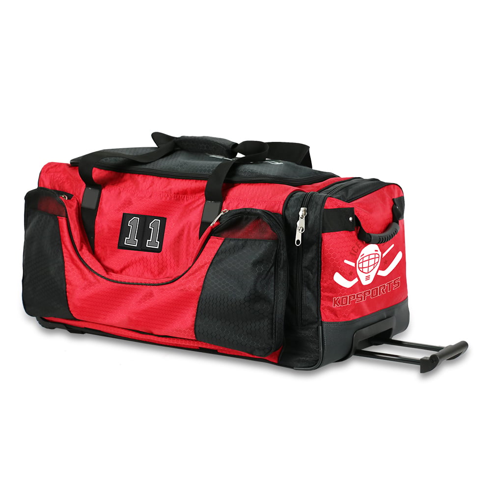 KOP OEM Customized Premium Water Resistant Heavy Duty Roller Ice Hockey Equipment Bag with Wheels and Trolley for Players