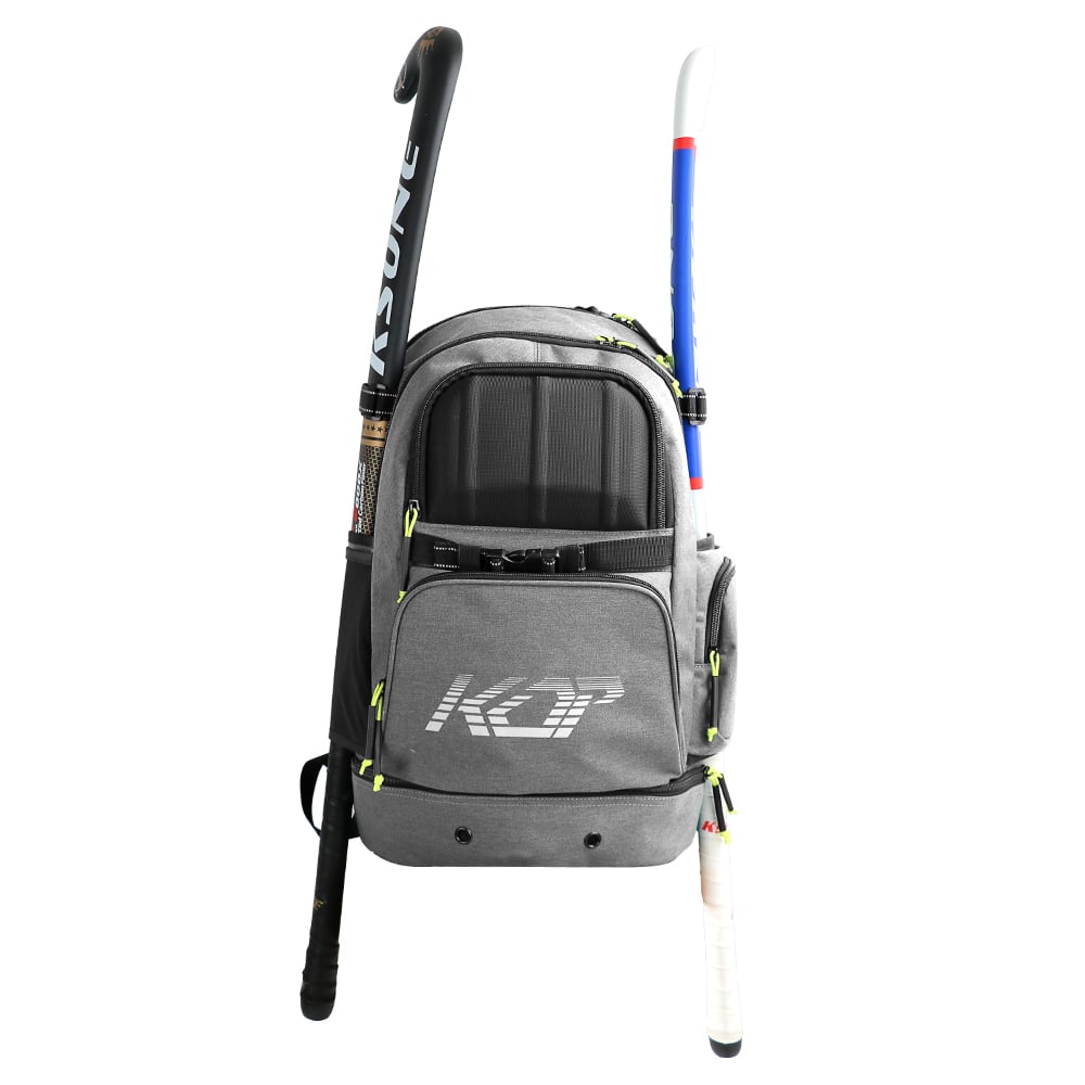 KOP OEM Customized Logo Premium Newest Lacrosse Backpack with 2 Stick Holders and Shoes Compartment for Player
