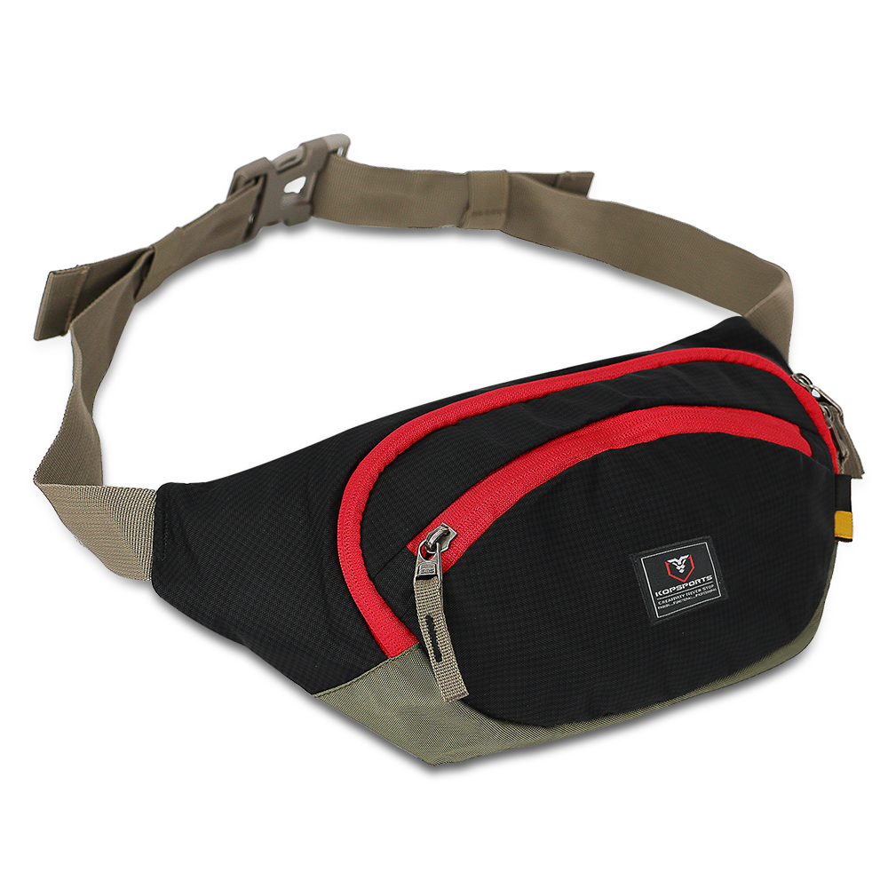 KOP OEM Custom Durable Rip-stop Diamond Fabric Waist Hip Bag Fanny Pack for Casual Daily & Outdoor Sports with Zipper Closure