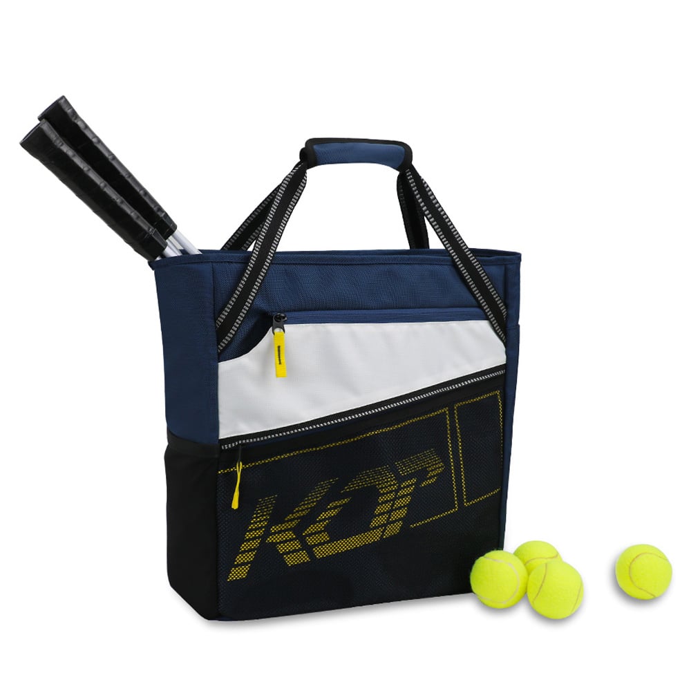 Borsa da tennis personalizzata KOP per vendita all'ingrosso, colore blu scuro e bianco, per donne e uomini