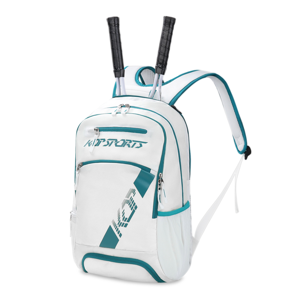 KOP Custom Wholesale Mint White Tennis Racquet Backpack for Men Women with Racket Compartment