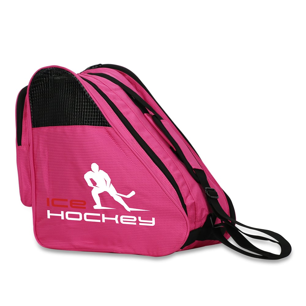 KOP OEM Custom Wholesale Hot Selling Pink Ice Hockey Skates Boot Bag for Women and Girls with Shoulder Strap and Extra Pockets