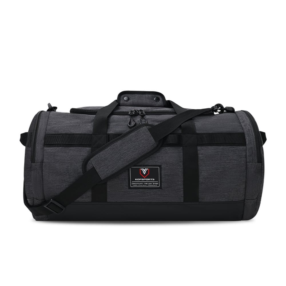 KOP OEM Customized Hot Selling Ju-Jitsu Cylindrical Sports Duffel Gear Bag for Man and Women with Shoes Compartment