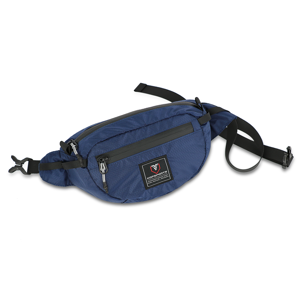 Bolsa de cintura ligera KOP OEM para uso casual diario y deportes al aire libre, con correa ajustable y tejido dobby resistente a rasgones