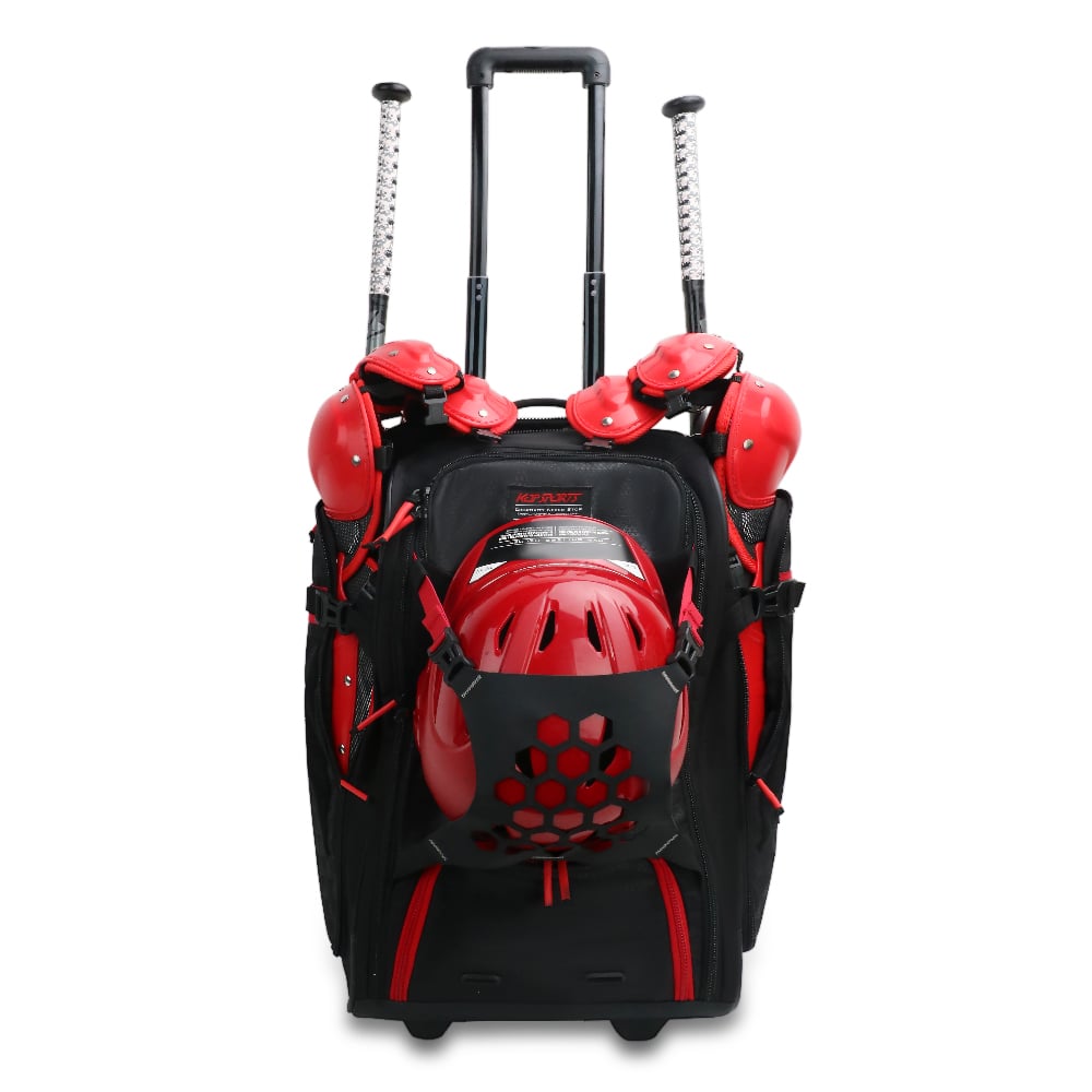 KOP Großvolumige Großhandels- und Sonderanfertigungs-Rolltasche für Baseball-Fänger mit Zaumhaken, Softball-Tasche mit Rollen