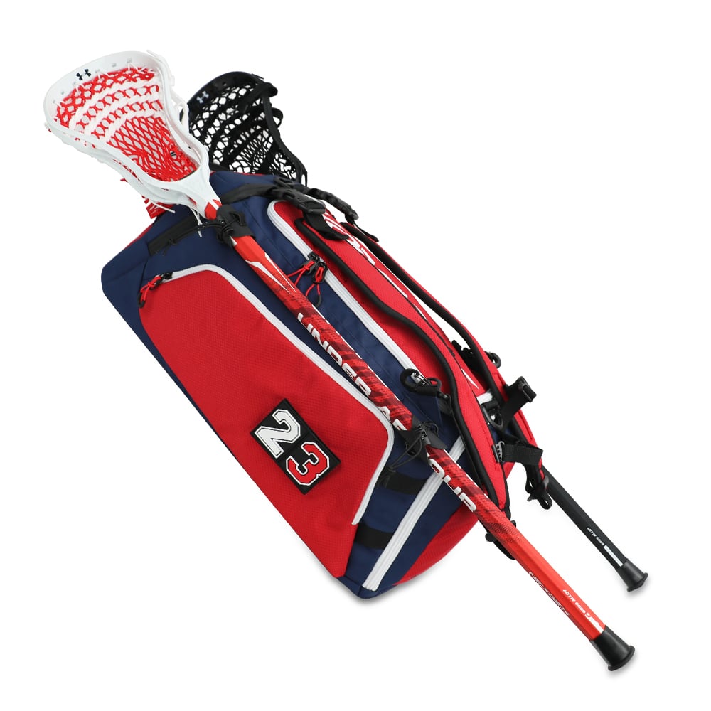 KOP OEM Pro Style New Design Custom Lacrosse Duffel Gear Bag for Youth with Shoes Compartment and Shoulder Straps