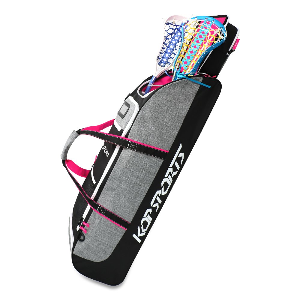 KOP OEM Water Resistant Large Capacity Long Lacrosse Equipment Gear Bag for Adult with Shoes Compartment and Stick Holders