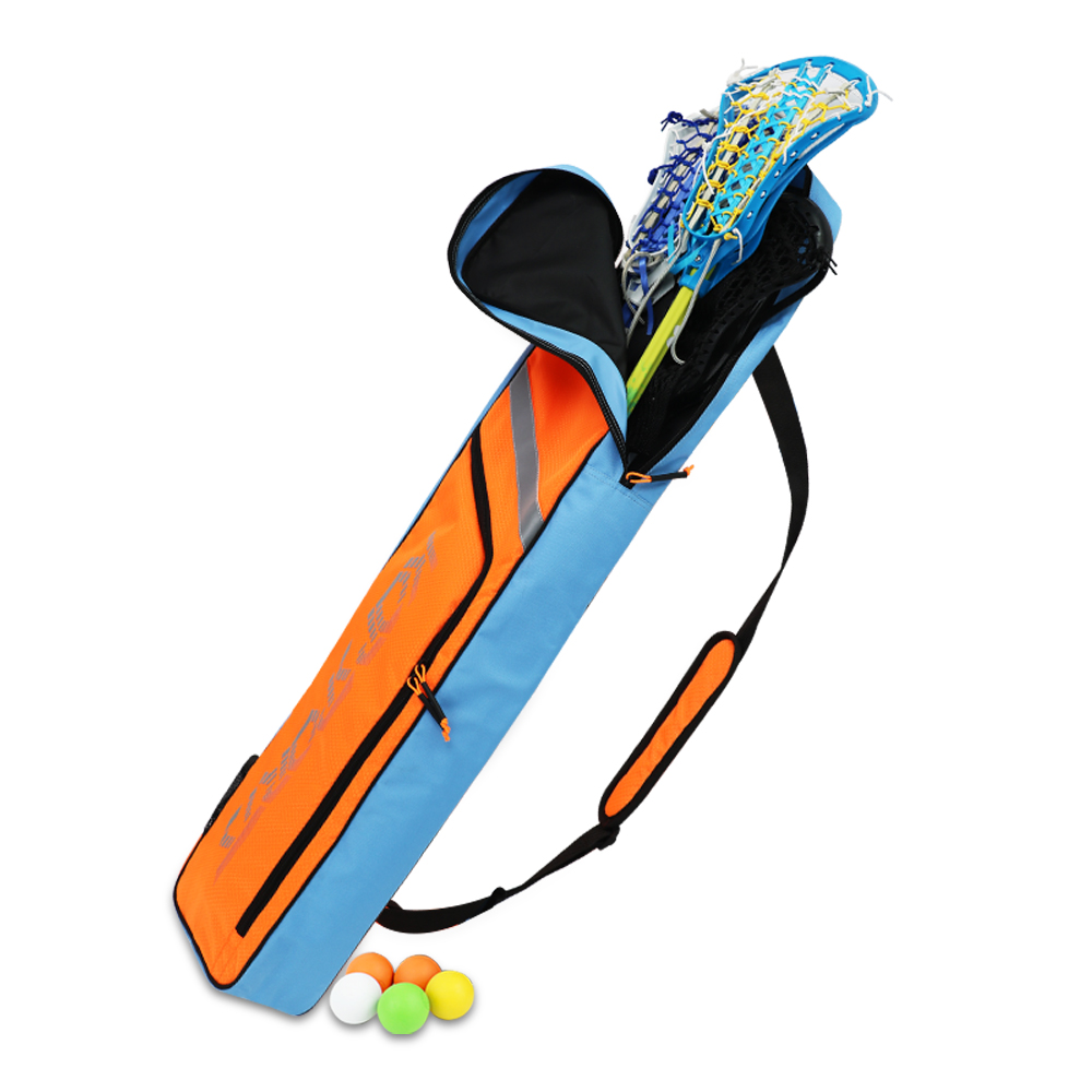KOP OEM Custom Wholesale Lightweight Long Lacrosse Stick Bag for Youth with Strap and Extra Pockets