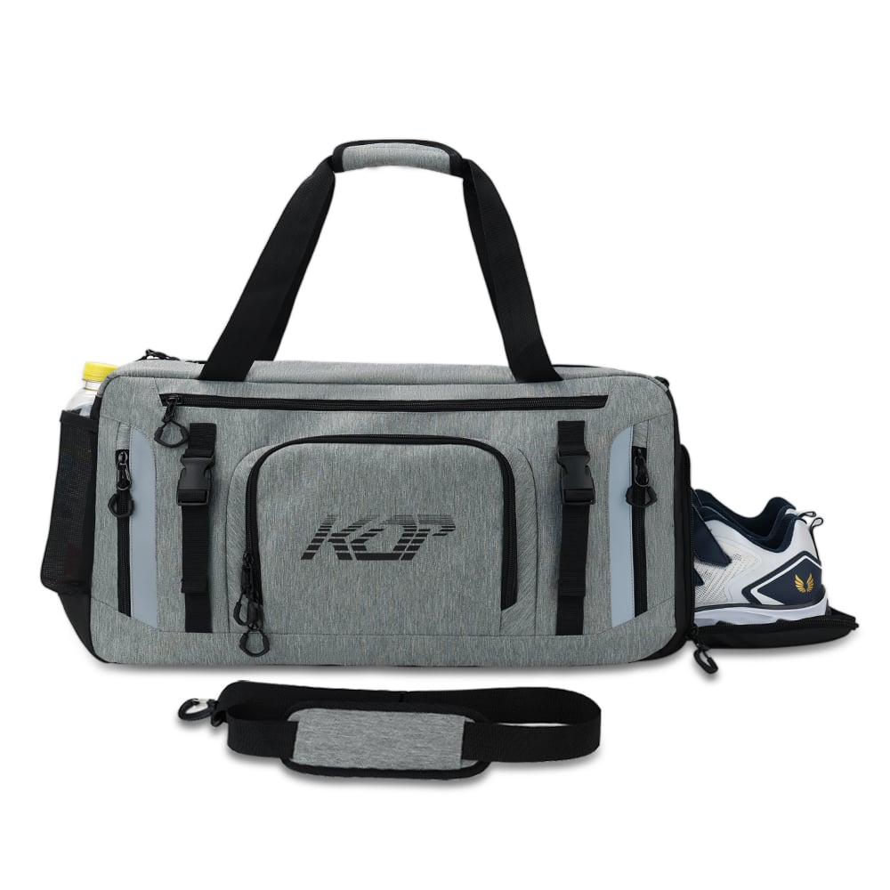 KOP OEM Customized Water Resistant Sports Outdoor Duffel Bags for Travel with Large Main Compartment and Shoes Compartment