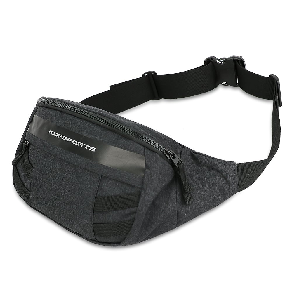 KOP OEM Custom Water Resistant Travel Crossbody Waist Bag for Casual Daily & Outdoor Sports Use with Zipper Closure