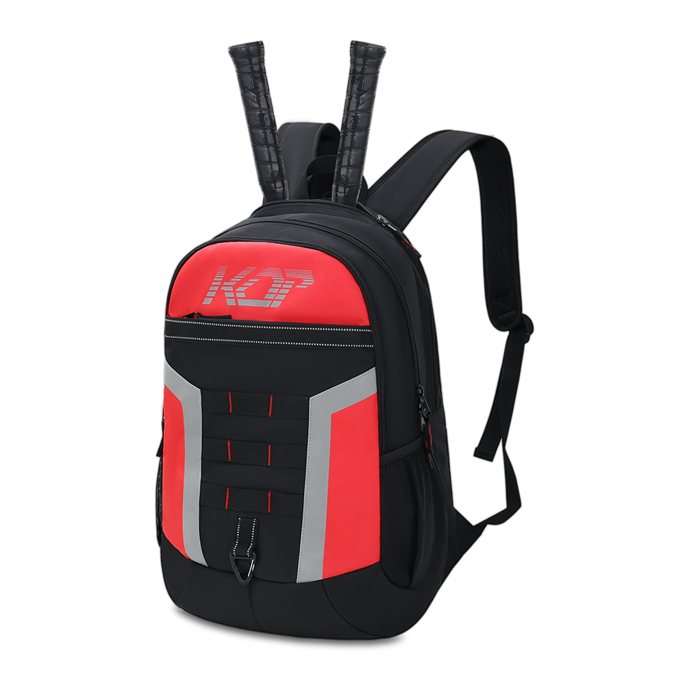 KOP Custom OEM New Design Black Red Tennis Backpack Racket Bag for Men Women with Shoes Compartment