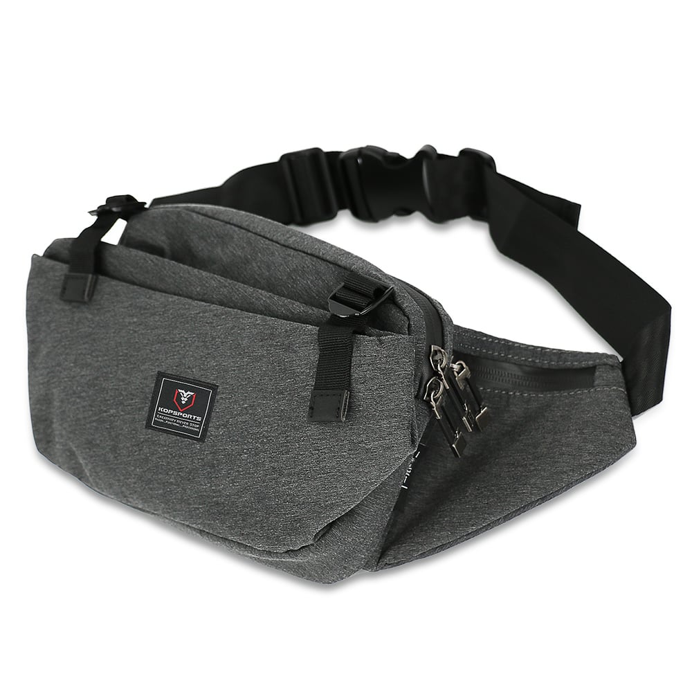KOP OEM Branded Premium Men's Women's Waist Bum Bag Fanny Pack for Training & Travel with Multi-pocket Storage