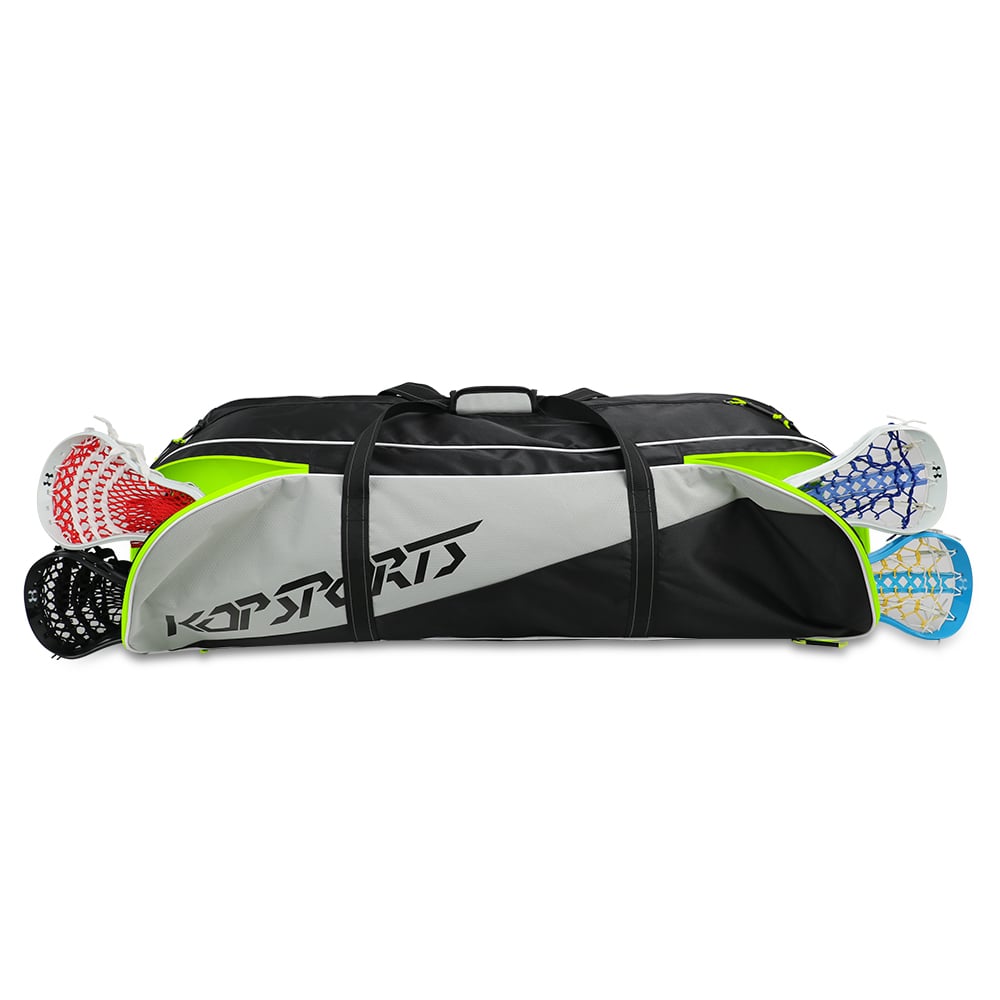 KOP OEM Custom Wholesale Large Capacity 4 Sticks Lacrosse Equipment Bag for Team Players with Shoes Compartment